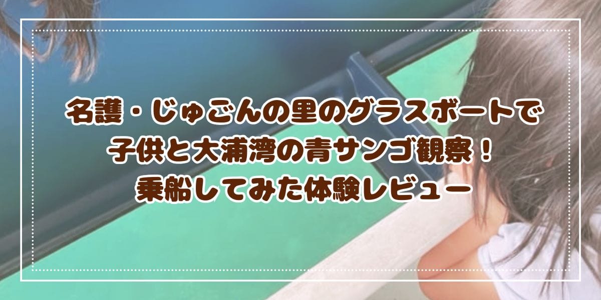 名護・じゅごんの里のグラスボートで子供と大浦湾の青サンゴ観察！乗船してみた体験レビュー