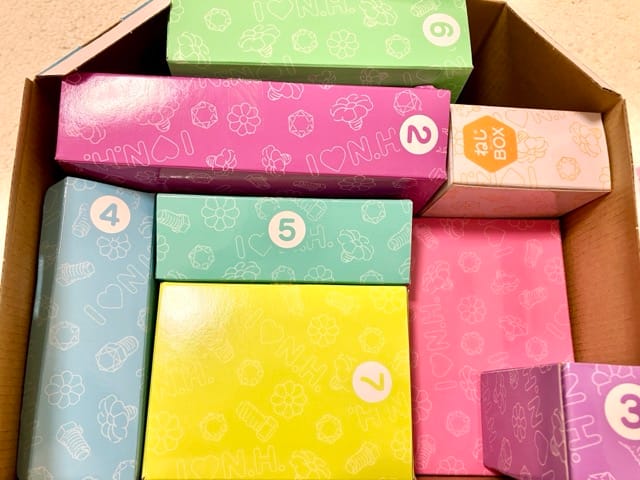 ねじハピの中身はパーツごとに番号分けされてる